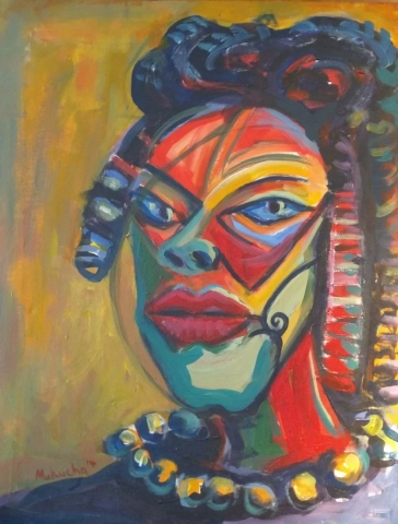 abstract painting oil on canvas from Zimbabwe artist