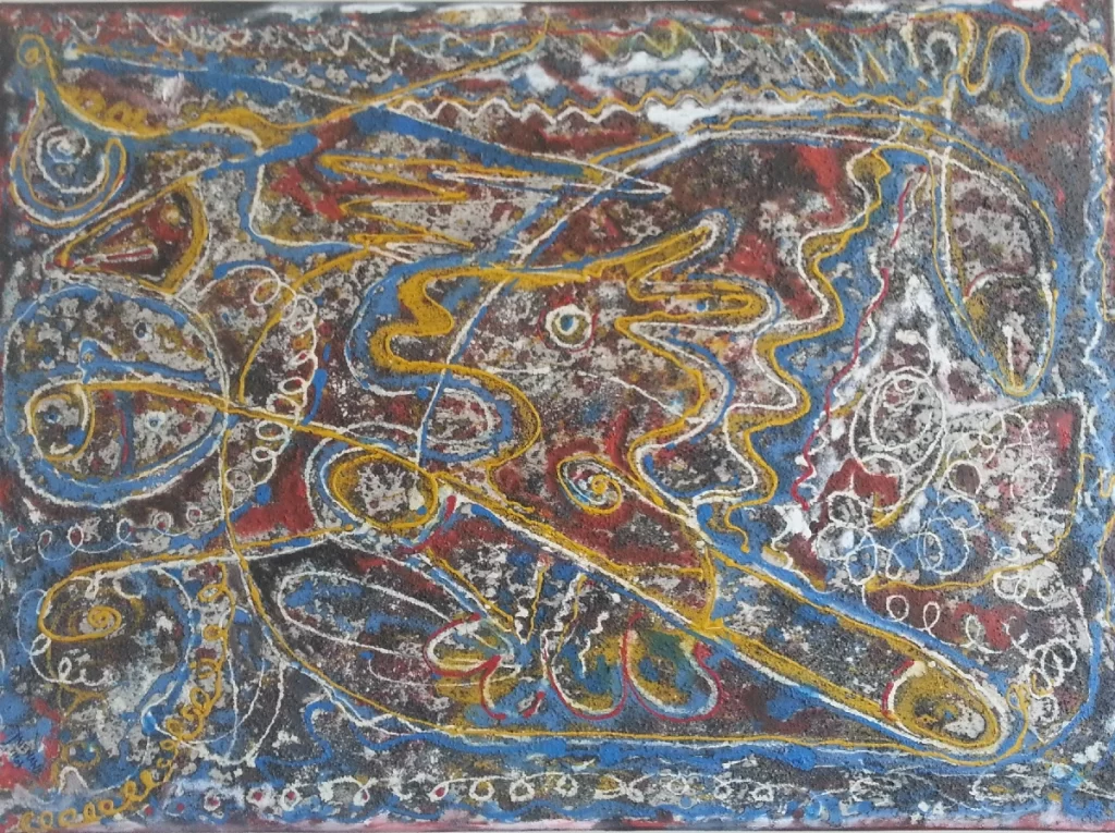 abstract painting from noted Senegalese artist 